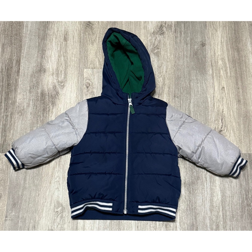 Carter's Puffer‎ Jacket Hooded Varsity Captain Winter Coat 24M
